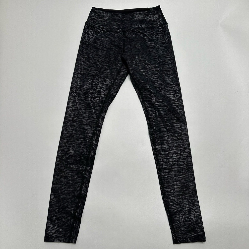 Beyond Yoga Size XS Black Shimmer Leggings Extra Small I Am Beyond Flexible Dots